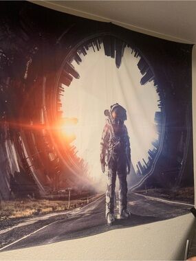 Space Portal Astronaut Wall Tapestry